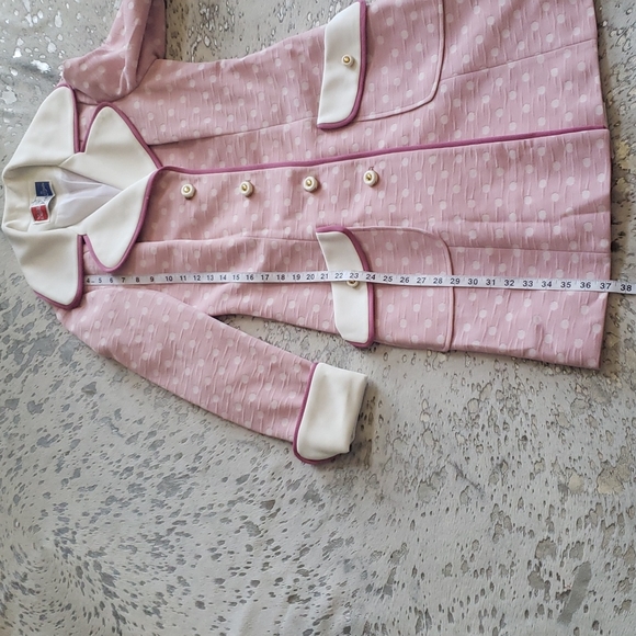 *SOLD* Lilli Ann Knit Vintage Jackie O Polka Dot Coat - Picture 9 of 11